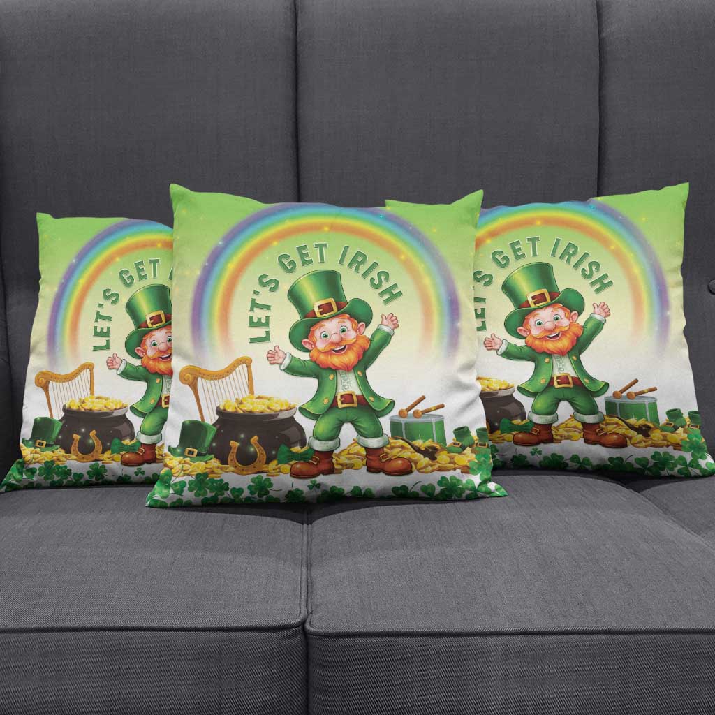 Ireland St Patricks Day Pillow Cover Lets Get Irish