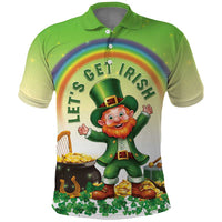 Ireland St Patricks Day Polo Shirt Lets Get Irish