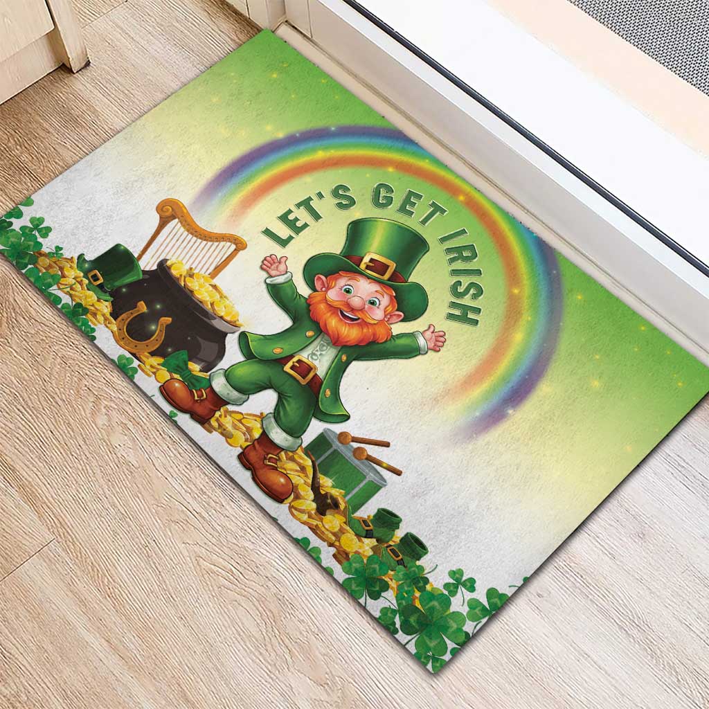 Ireland St Patricks Day Rubber Doormat Lets Get Irish
