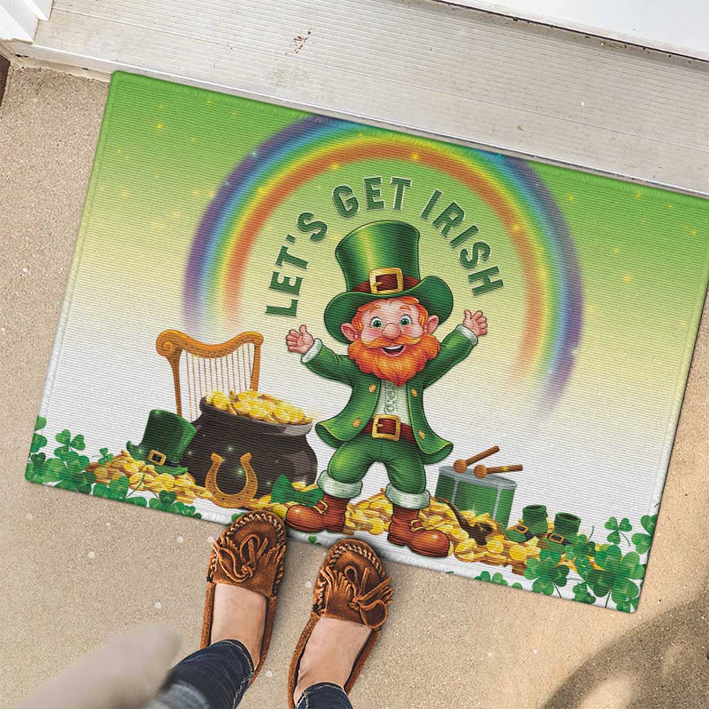 Ireland St Patricks Day Rubber Doormat Lets Get Irish
