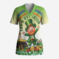 Ireland St Patricks Day Scrub Top Lets Get Irish