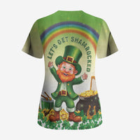 Ireland St Patricks Day Scrub Top Lets Get Irish