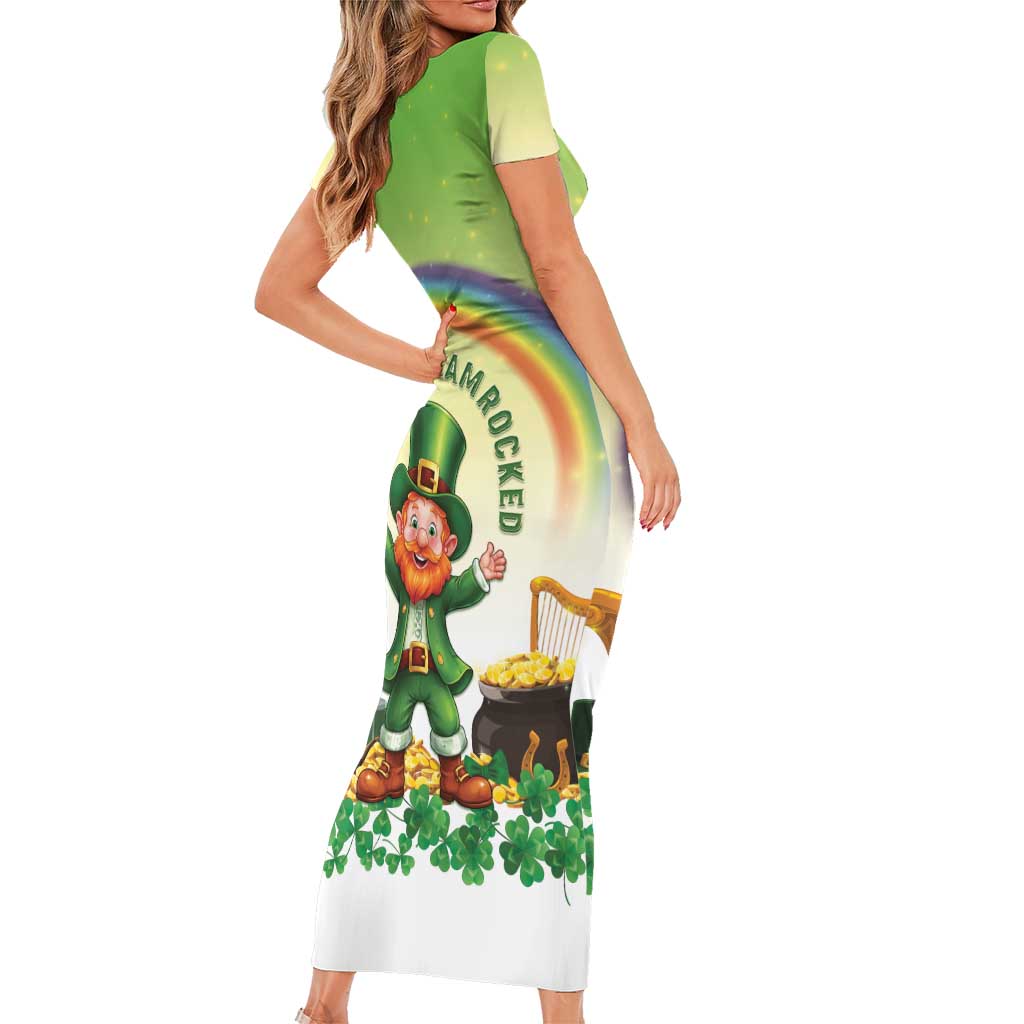 Ireland St Patricks Day Short Sleeve Bodycon Dress Lets Get Irish