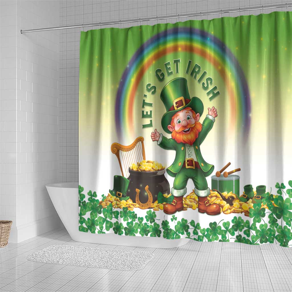 Ireland St Patricks Day Shower Curtain Lets Get Irish