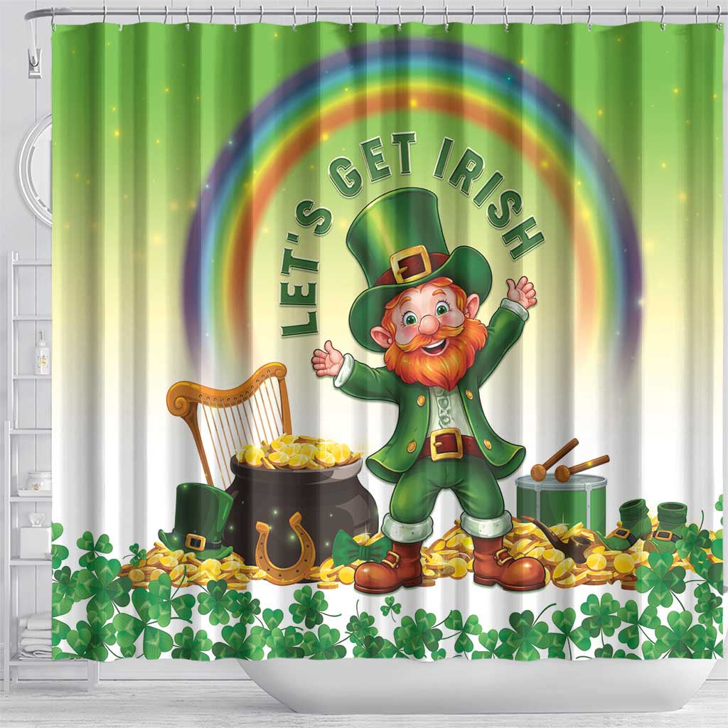 Ireland St Patricks Day Shower Curtain Lets Get Irish