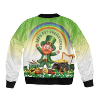 Ireland St Patricks Day Sleeve Zip Bomber Jacket Lets Get Irish