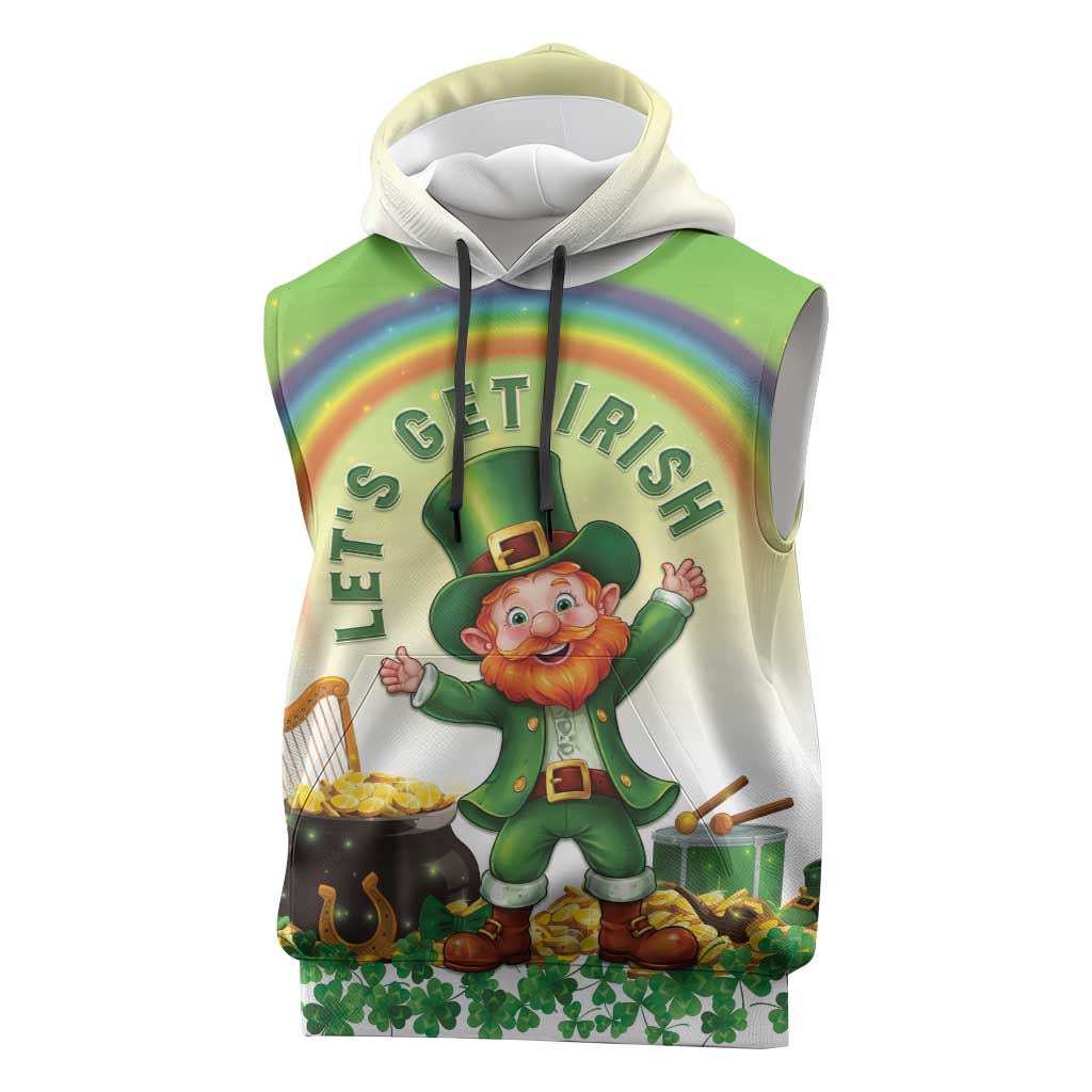 Ireland St Patricks Day Sleeveless Hoodie Lets Get Irish