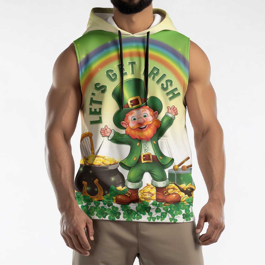 Ireland St Patricks Day Sleeveless Hoodie Lets Get Irish