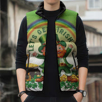 Ireland St Patricks Day Sleeveless Puffer Jacket Lets Get Irish