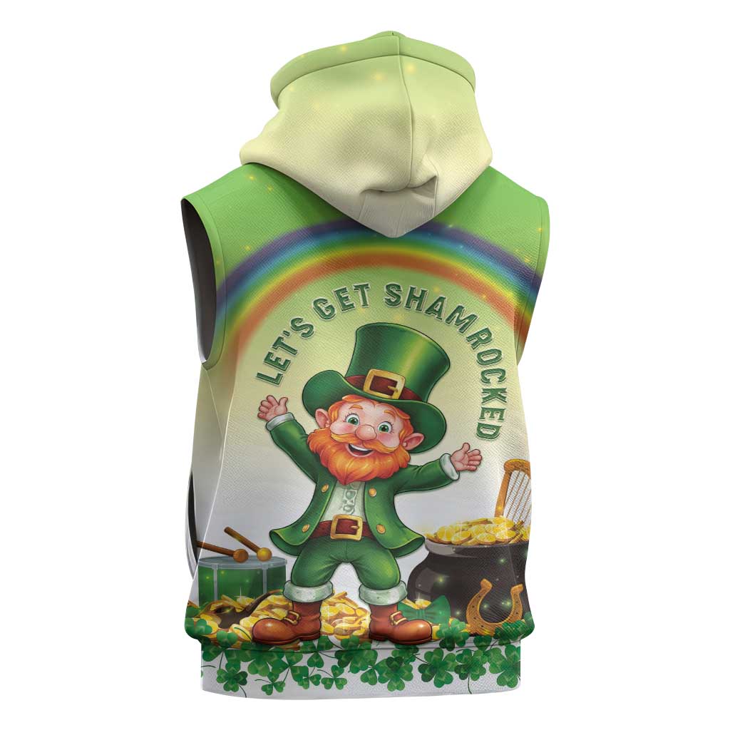 Ireland St Patricks Day Sleeveless Zip Hoodie Lets Get Irish