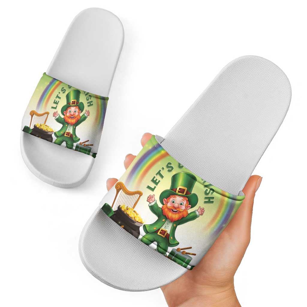 Ireland St Patricks Day Slide Sandals Lets Get Irish