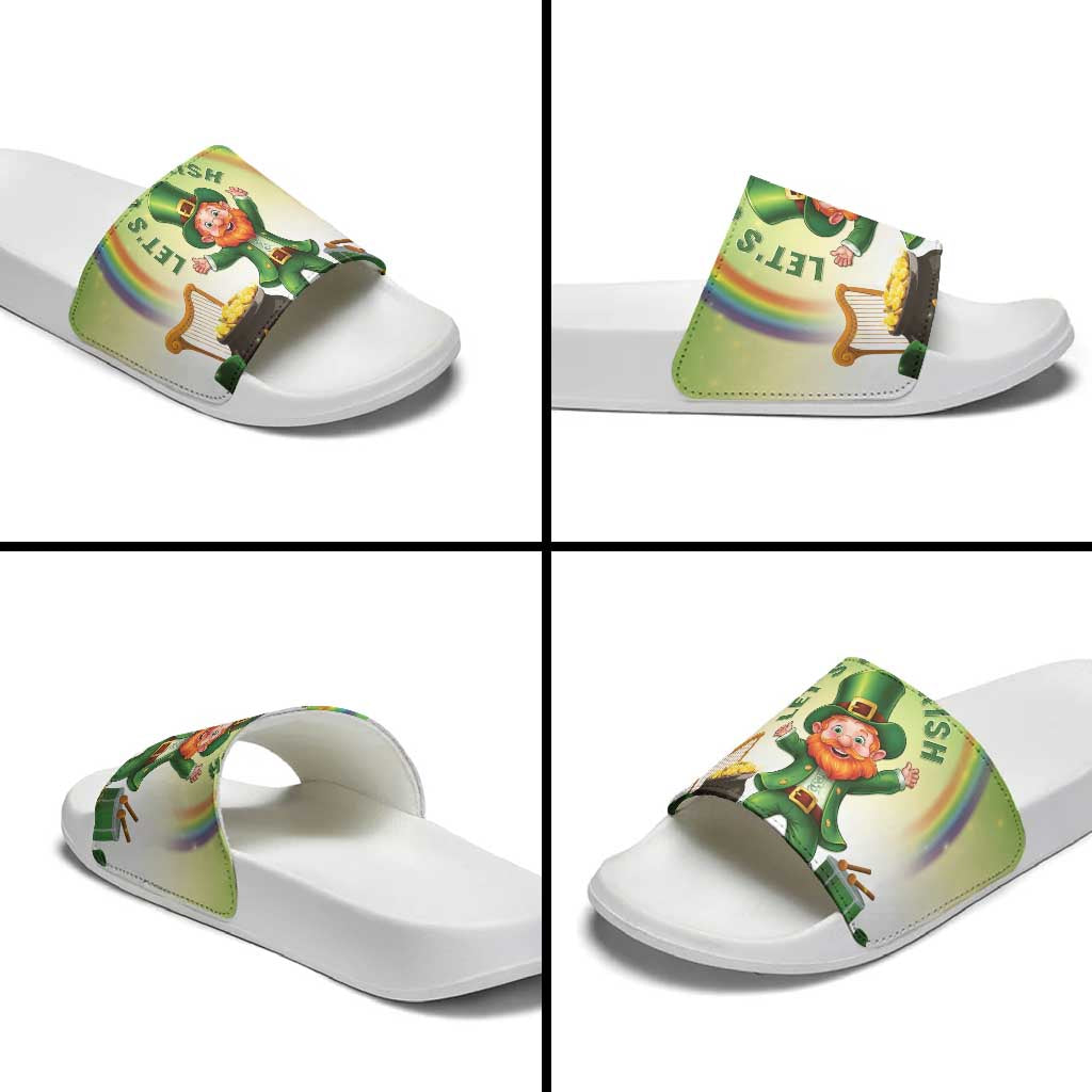 Ireland St Patricks Day Slide Sandals Lets Get Irish