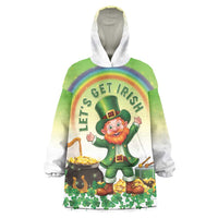 Ireland St Patricks Day Wearable Blanket Hoodie Lets Get Irish
