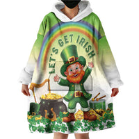 Ireland St Patricks Day Wearable Blanket Hoodie Lets Get Irish