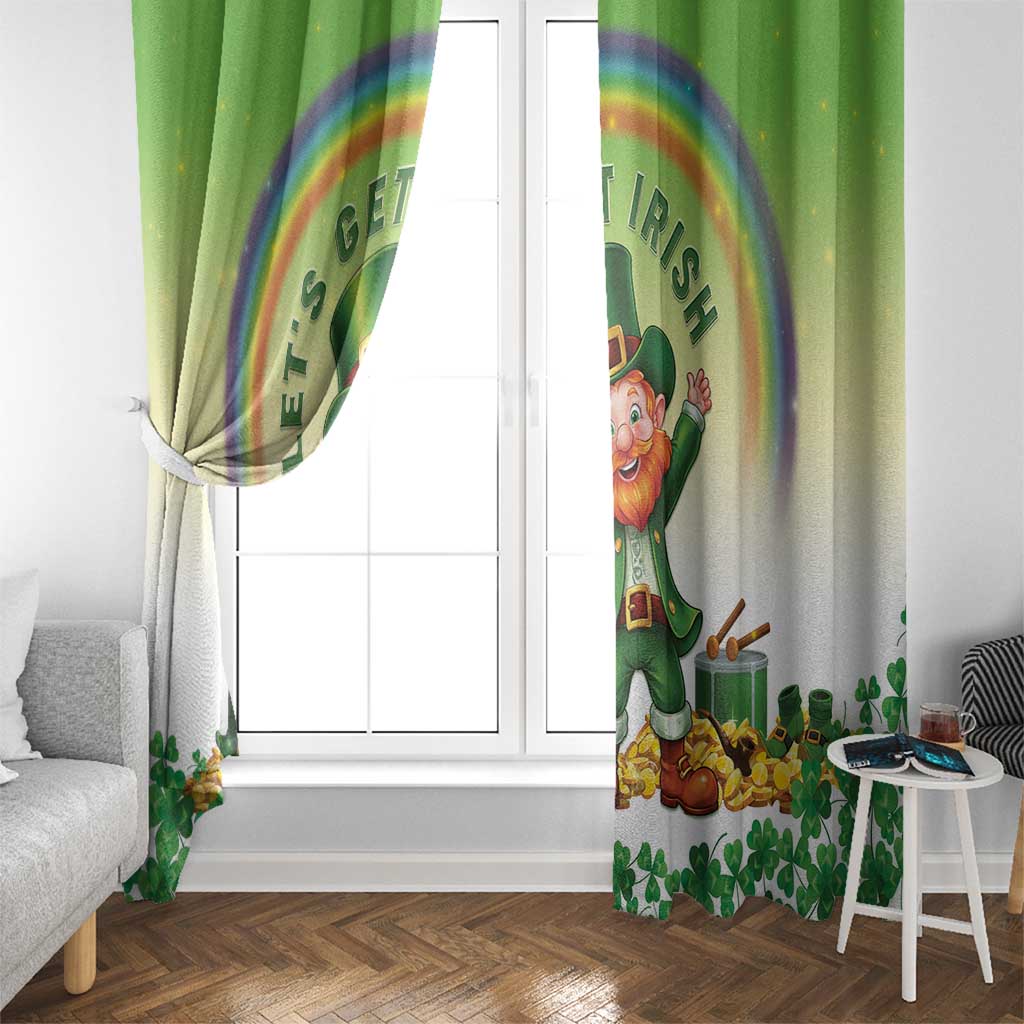 Ireland St Patricks Day Window Curtain Lets Get Irish