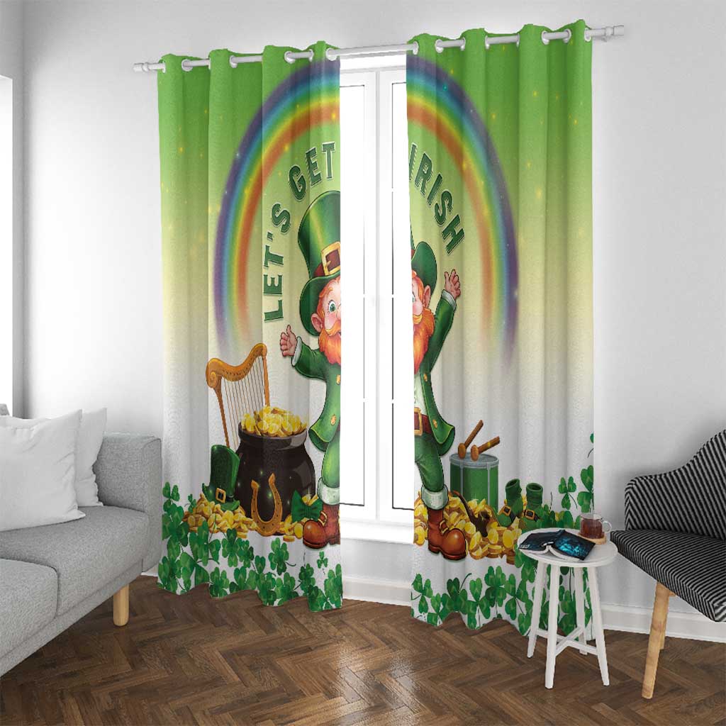 Ireland St Patricks Day Window Curtain Lets Get Irish