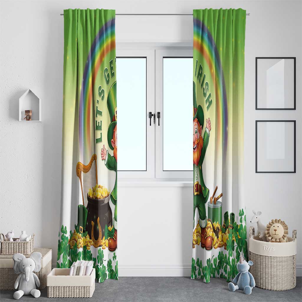 Ireland St Patricks Day Window Curtain Lets Get Irish