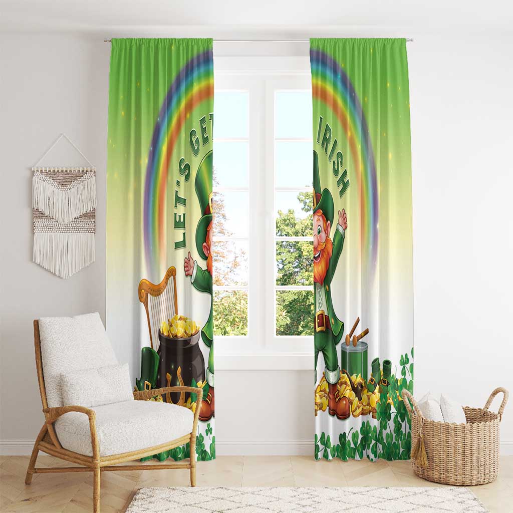 Ireland St Patricks Day Window Curtain Lets Get Irish