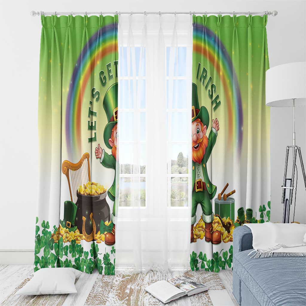 Ireland St Patricks Day Window Curtain Lets Get Irish