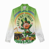 Ireland St Patricks Day Women Casual Shirt Lets Get Irish