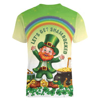 Ireland St Patricks Day Women V-Neck T-Shirt Lets Get Irish