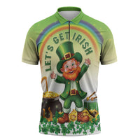 Ireland St Patricks Day Zipper Polo Shirt Lets Get Irish