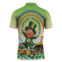 Ireland St Patricks Day Zipper Polo Shirt Lets Get Irish