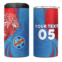 Custom Football 2026 DR Congo Leopards 4 in 1 Can Cooler Tumbler Lightning Style