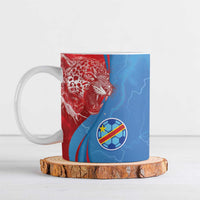 Custom Football 2026 DR Congo Leopards Ceramic Mug Lightning Style
