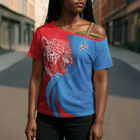 Custom Football 2026 DR Congo Leopards Cross Shoulder Shirt Lightning Style