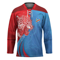 Custom Football 2026 DR Congo Leopards Hockey Jersey Lightning Style