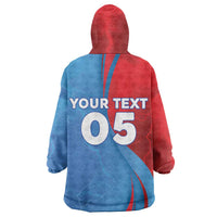 Custom Football 2026 DR Congo Leopards Kid Wearable Blanket Hoodie Lightning Style