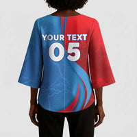 Custom Football 2026 DR Congo Leopards Kimono Sleeve Blouse Lightning Style