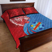 Football 2026 DR Congo Leopards Quilt Bed Set Lightning Style