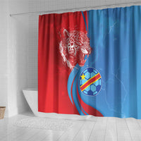 Football 2026 DR Congo Leopards Shower Curtain Lightning Style