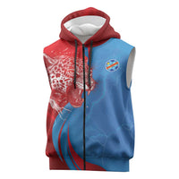 Custom Football 2026 DR Congo Leopards Sleeveless Zip Hoodie Lightning Style