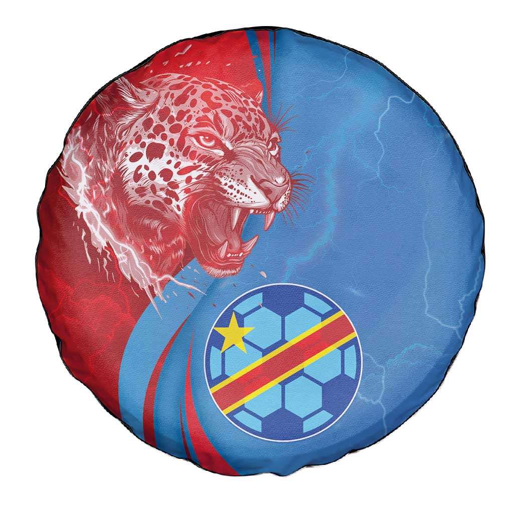 Football 2026 DR Congo Leopards Spare Tire Cover Lightning Style