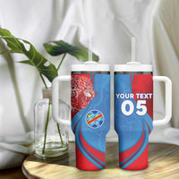 Custom Football 2026 DR Congo Leopards Tumbler With Handle Lightning Style