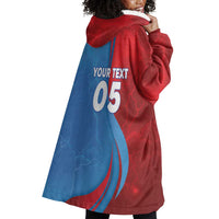 Custom Football 2026 DR Congo Leopards Wearable Blanket Hoodie Lightning Style