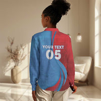 Custom Football 2026 DR Congo Leopards Women Casual Shirt Lightning Style