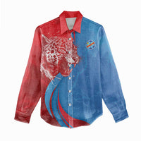 Custom Football 2026 DR Congo Leopards Women Casual Shirt Lightning Style