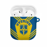 Football 2026 Sweden AirPods Case Sverige Blagult Sporty Style