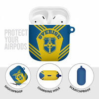 Football 2026 Sweden AirPods Case Sverige Blagult Sporty Style