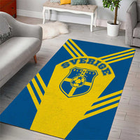 Football 2026 Sweden Area Rug Sverige Blagult Sporty Style