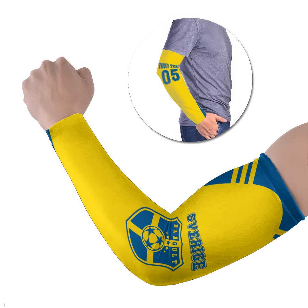 Custom Football 2026 Sweden Arm Sleeves Sverige Blagult Sporty Style