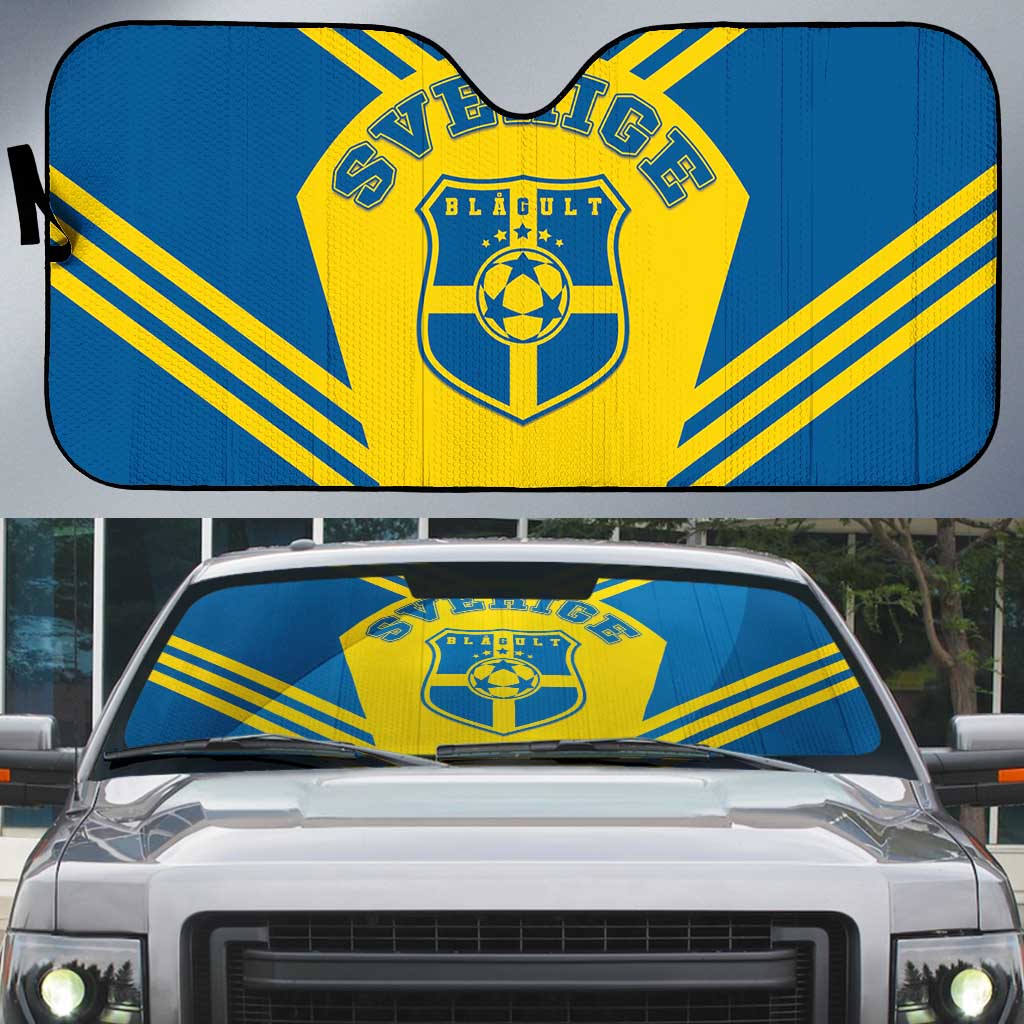 Football 2026 Sweden Auto Sun Shade Sverige Blagult Sporty Style