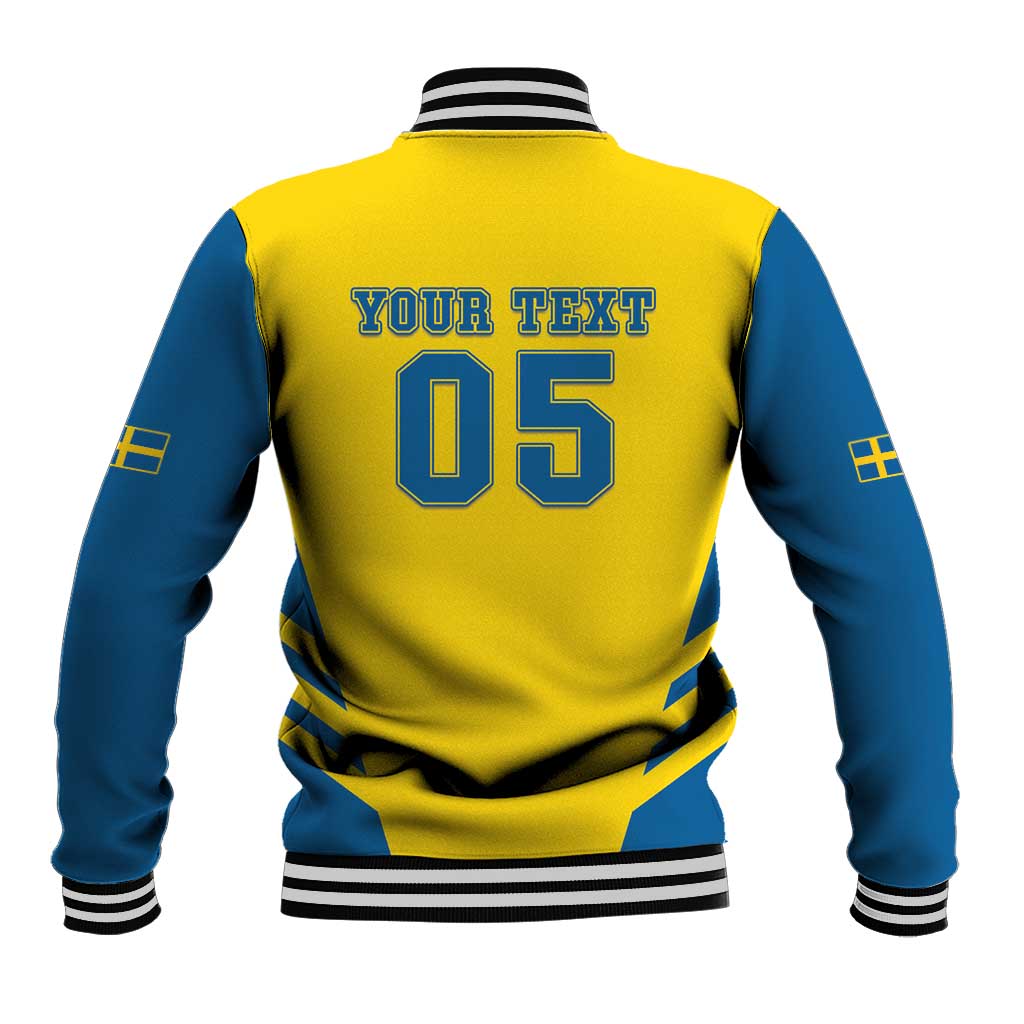Custom Football 2026 Sweden Baseball Jacket Sverige Blagult Sporty Style