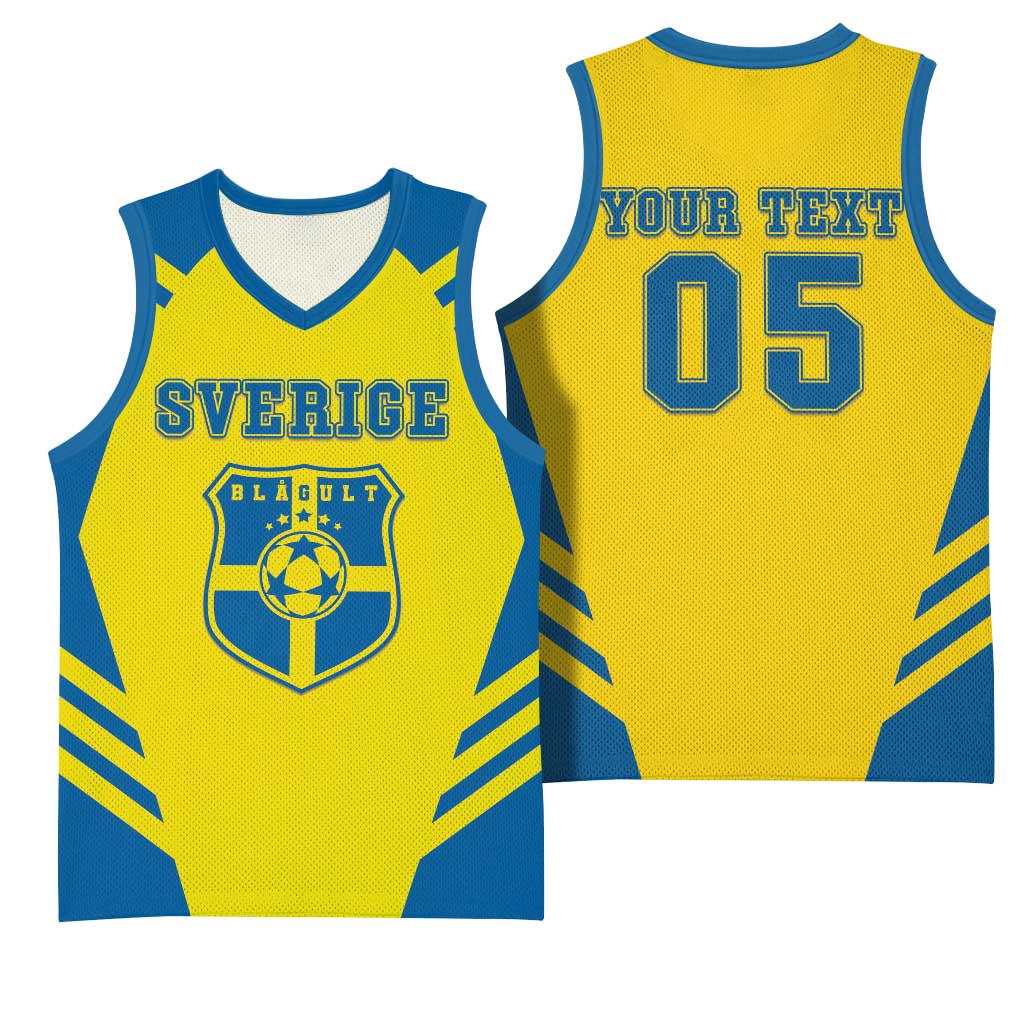 Custom Football 2026 Sweden Basketball Jersey Sverige Blagult Sporty Style