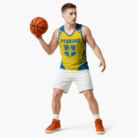 Custom Football 2026 Sweden Basketball Jersey Sverige Blagult Sporty Style