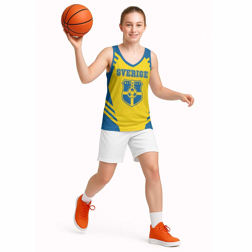 Custom Football 2026 Sweden Basketball Jersey Sverige Blagult Sporty Style